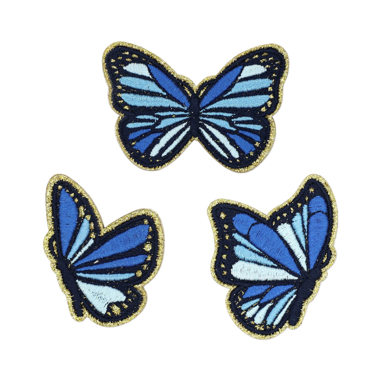 Blue Butterfly Iron On & Adhesive Patches by Make Market®